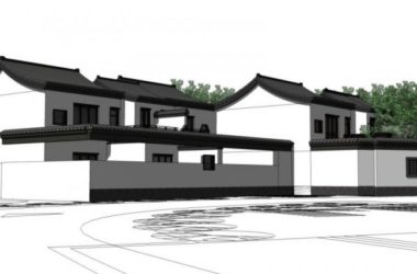 Chinese-Style Villa Residential Complex Model in SketchUp-BIM WORLD