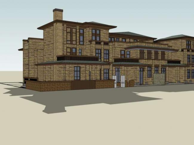 Classical Style Townhouse Villa Model in SketchUp