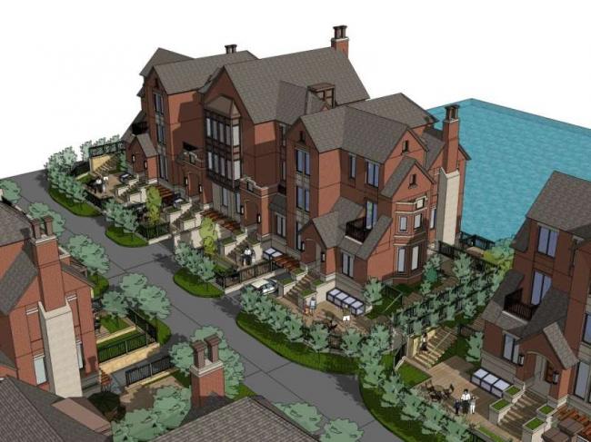 Classical Style Townhouse Villa Model in SketchUp