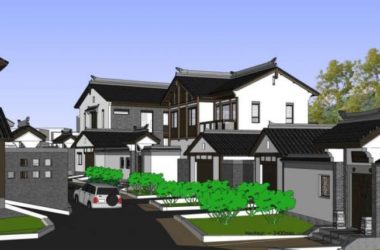 Chinese-Style Villa Cluster Model in SketchUp-BIM WORLD