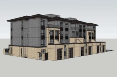 Modern Chinese Multi-Row Villa Model in SketchUp-BIM WORLD