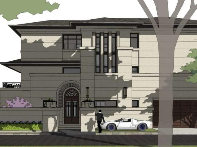 Classical Single-Family Villa Model in SketchUp