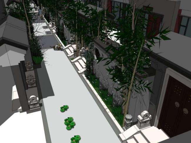 SketchUp Model of a Chinese-Style Row Villa