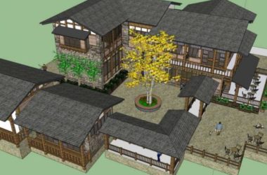 SketchUp Model of a Chinese-Style Solo Villa-BIM WORLD
