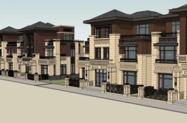Classical Style Townhouse Villa Model in SketchUp-BIM WORLD