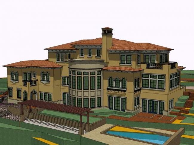 Classical Multi-Story Villa Model in SketchUp