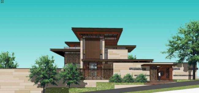 Modern Chinese-Style Solo Villa SketchUp Model
