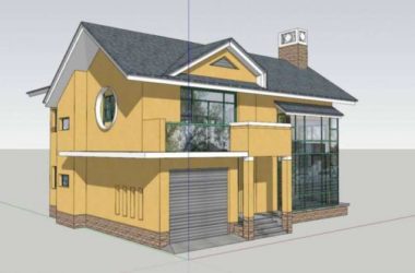 Multi-Story Classical Hilltop Villa SketchUp Model-BIM WORLD
