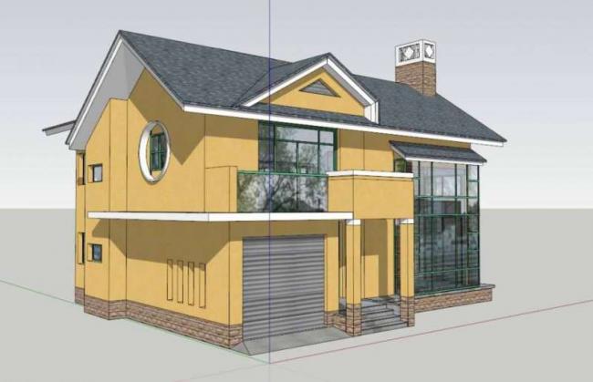 Multi-Story Classical Hilltop Villa SketchUp Model