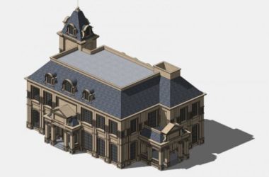 European-Style Classical Villa Model in SketchUp | Solo Villa Design-BIM WORLD