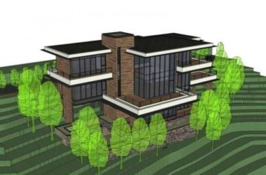 Modern Multi-Story Villa Model in SketchUp-BIM WORLD