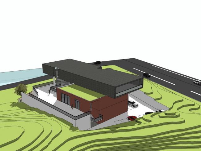 Modern Solo Mountain Villa SketchUp Model