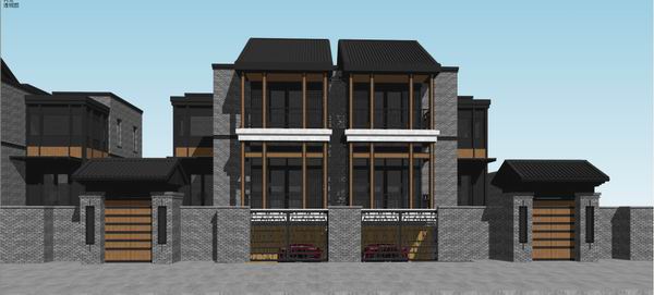 Classical Style Villa Clubhouse 3D Model in SketchUp