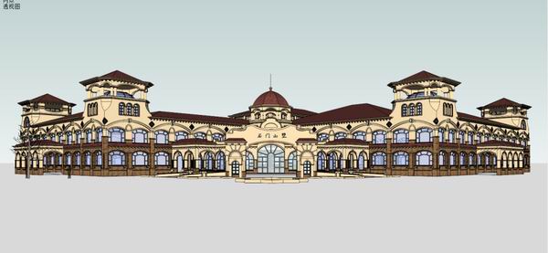 Spanish Classical Style Villa and Reception Center Model in SketchUp