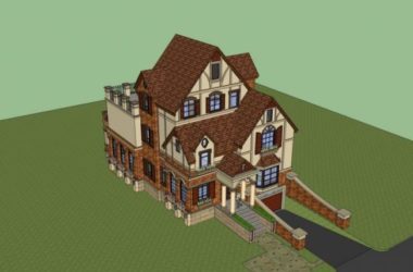 Classical Stacked Villa Design in SketchUp-BIM WORLD