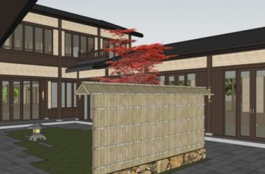 Modern Chinese Style Villa Model in SketchUp-BIM WORLD