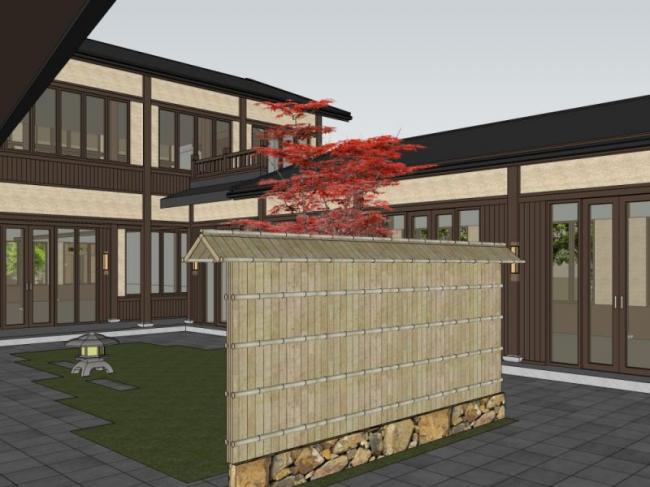Modern Chinese Style Villa Model in SketchUp