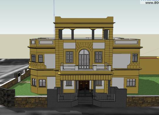 Classical Style Single Family Villa Model in SketchUp