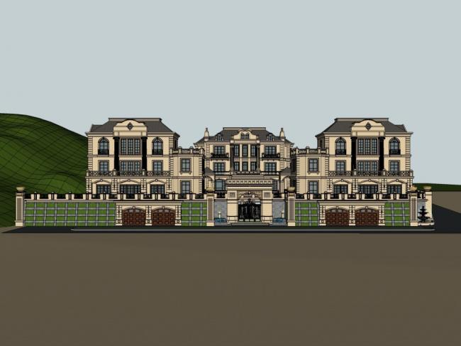 Classical Multi-Story Villa Model in SketchUp