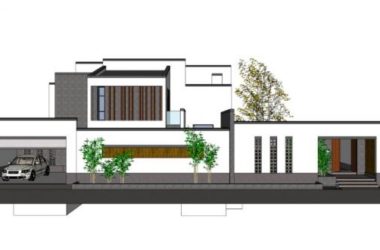 Modern Chinese-Style Solo Villa SketchUp Model-BIM WORLD