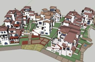 Spanish Classical Style Villa Cluster | SketchUp 3D Model-BIM WORLD