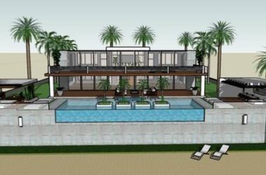 Modern Single Tropical Villa | SketchUp 3D Model-BIM WORLD