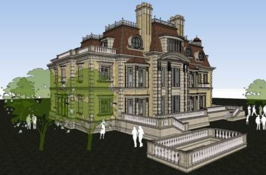 Classical Single-Family Villa Model in SketchUp-BIM WORLD