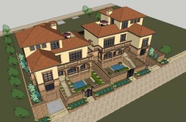 Classical Twin Villa Model in SketchUp-BIM WORLD