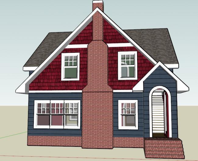 Classical Single-Family Hilltop Villa Model in SketchUp