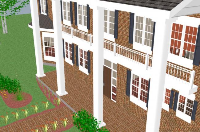 Classical Style Single-Family Villa SketchUp Model