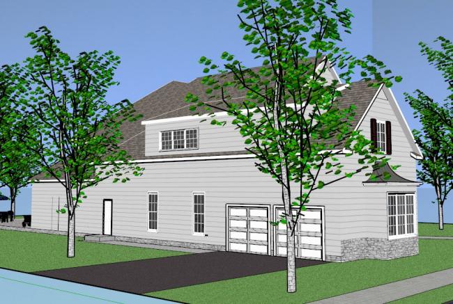 Classical Single-Family Villa Model in SketchUp