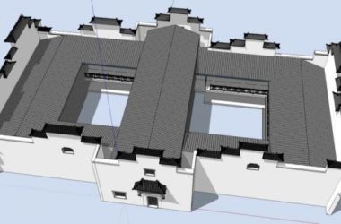 SketchUp Villa Model: Classical Huizhou-Style Residential Design-BIM WORLD