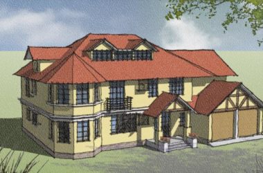 Classical Single-Family Villa Model in SketchUp-BIM WORLD
