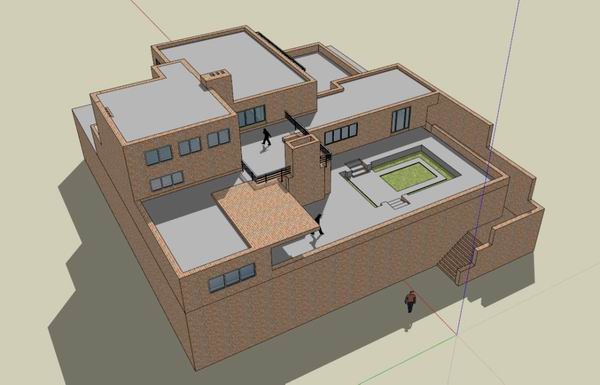 Modern Villa Design: Wolf Residence 3D Model in SketchUp