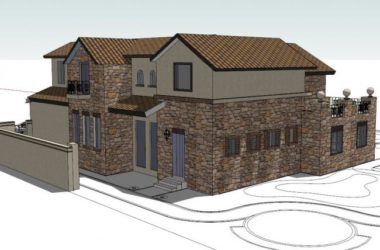 Classical Single-Family Villa Model in SketchUp-BIM WORLD