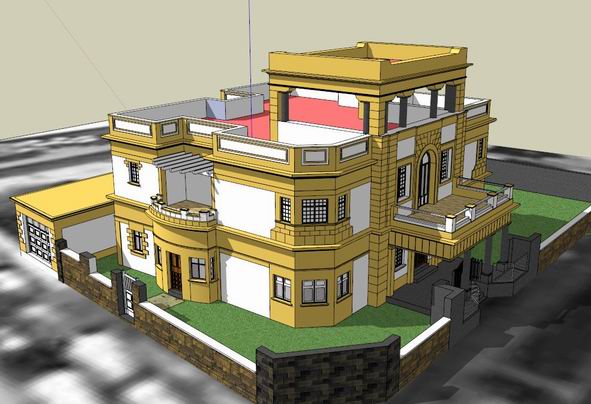 Modern Solo Villa Design | SketchUp 3D Model