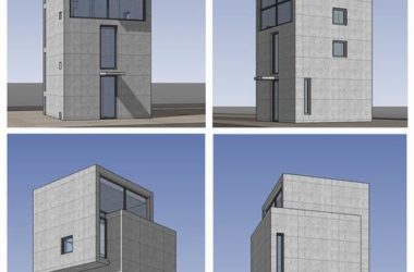 Modern 4x4 Residential Villa Model by Anteng Zhongxiong in SketchUp-BIM WORLD