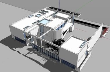 Modern Solo Beach Villa SketchUp Model-BIM WORLD