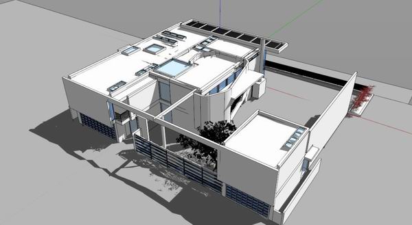 Modern Solo Beach Villa SketchUp Model