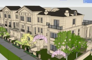 Classical Style Townhouse Villa Model in SketchUp-BIM WORLD