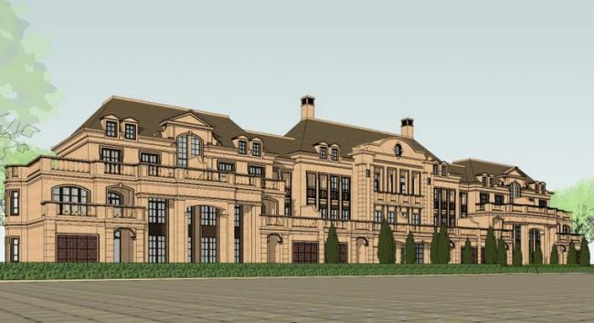 Classical Multi-Story Row Villa Model in SketchUp