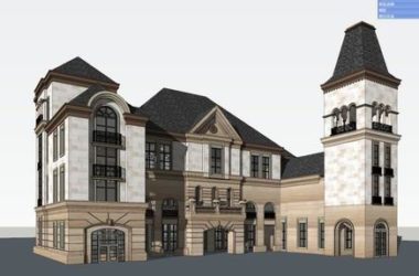 Classical Single-Family Villa Model in SketchUp-BIM WORLD