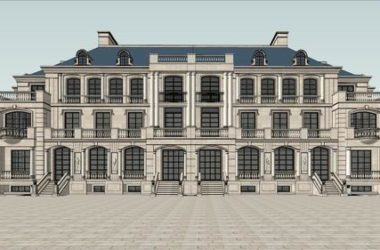 Classical Six-Row Villa Model in SketchUp-BIM WORLD