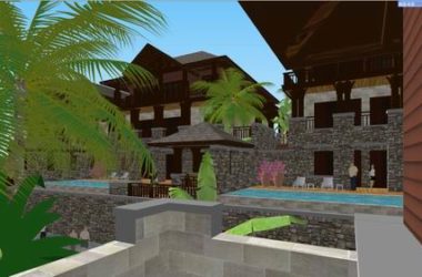 SketchUp Model of a Southeast Asian Classical Single-Family Villa Cluster-BIM WORLD