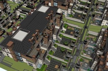 Classical Style Townhouse Villa Model in SketchUp-BIM WORLD
