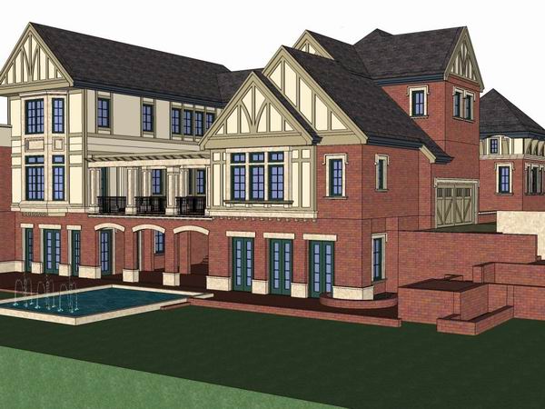 Classical Single-Family Villa Model in SketchUp