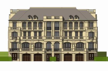 Classical Style Townhouse Villa Model in SketchUp-BIM WORLD