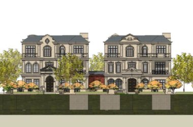 Classical Style Townhouse Villa Model in SketchUp-BIM WORLD