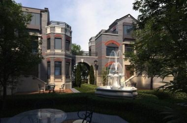 Classical Twin Villa Courtyard Model in SketchUp-BIM WORLD