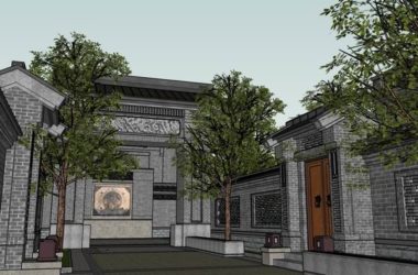 SketchUp Villa Model: Classical Chinese-Style Townhouse Design-BIM WORLD